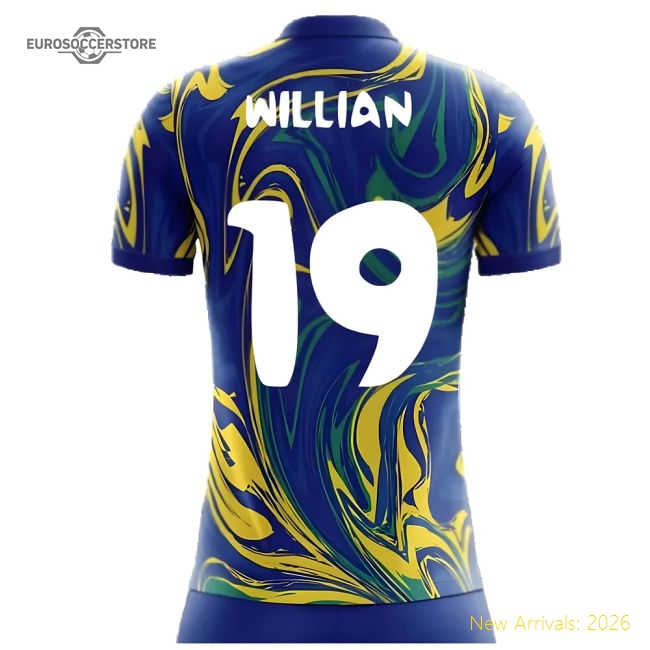 2025-2026 Brazil Away Concept Shirt (Willian 19) - Kids-The Soccer Shirt Hub