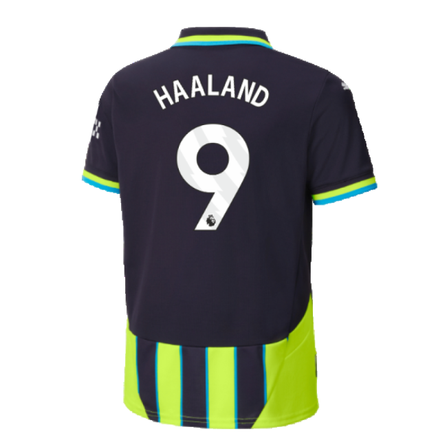 2024-2025 Man City Away Shirt (Kids) (Haaland 9)-The Soccer Shirt Hub