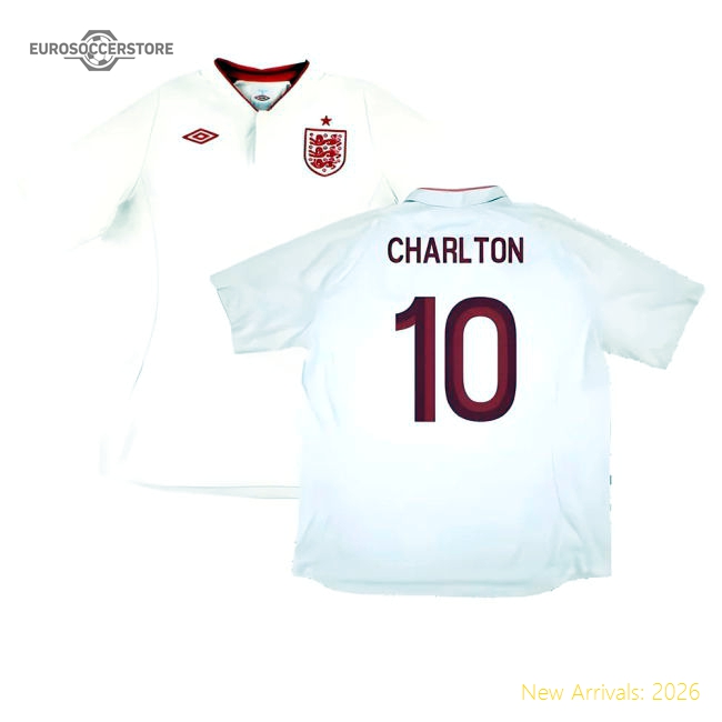 England 2012-13 Home Shirt (Good) (Charlton 10)-The Soccer Shirt Hub