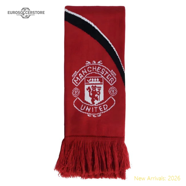 2025-2026 Man Utd Scarf (Red)-The Soccer Shirt Hub