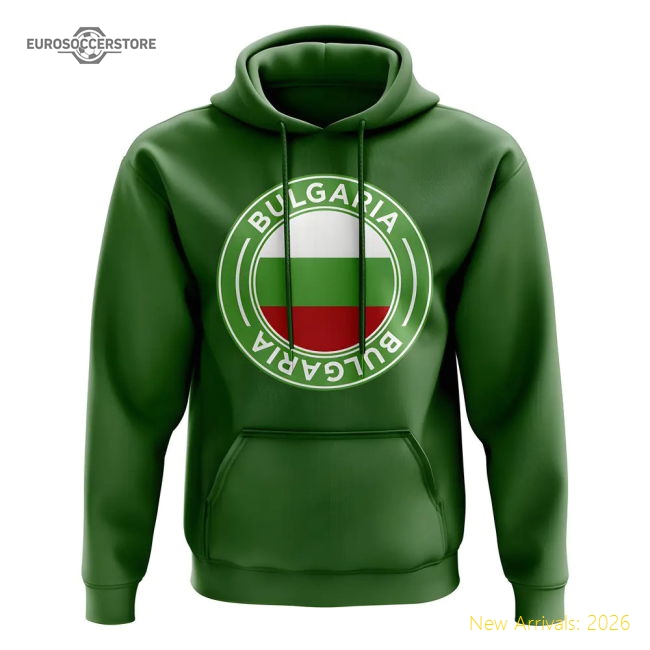 Bulgaria Football Badge Hoodie (Green)-The Soccer Shirt Hub