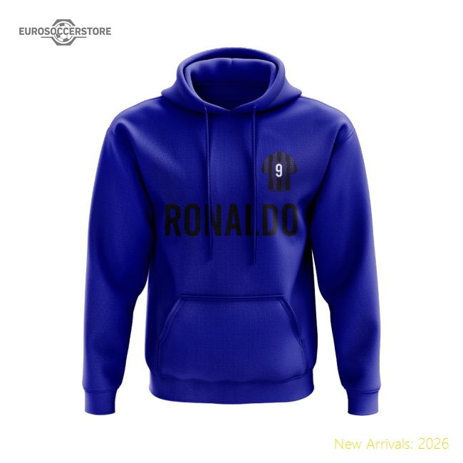 Ronaldo Inter Milan Number Hoody (Blue)-The Soccer Shirt Hub