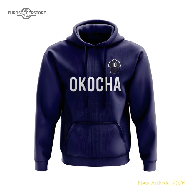 Jay Jay Okocha PSG Number Hoody (Navy)-The Soccer Shirt Hub