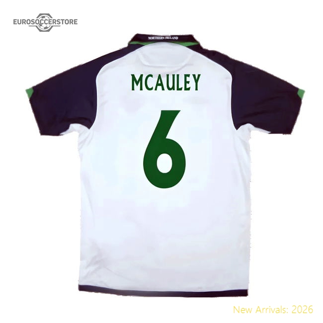 Northern Ireland 2009-10 Away Shirt ((Very Good) XL) (McAuley 6)-The Soccer Shirt Hub