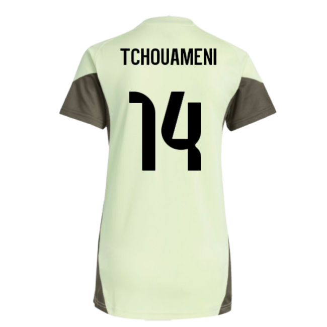 2025-2026 Real Madrid Training Jersey (Almost Lime) - Womens (Tchouameni 14)-The Soccer Shirt Hub