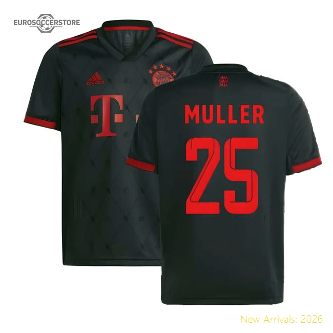 2022-2023 Bayern Munich Third Shirt (Kids) (MULLER 25)-The Soccer Shirt Hub