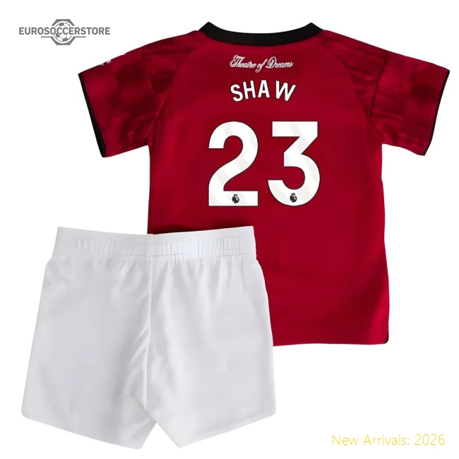 2025-2026 Man Utd Home Baby Kit (Shaw 23)-The Soccer Shirt Hub