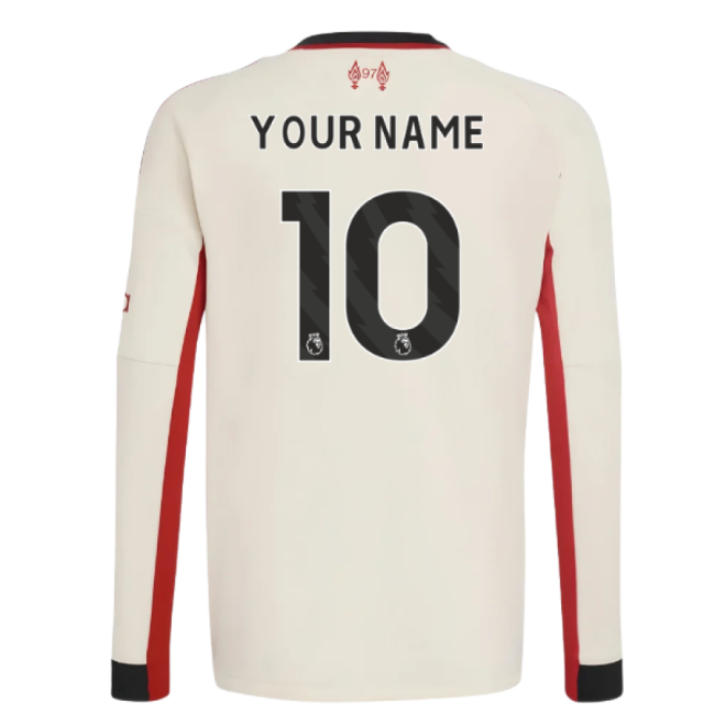 2025-2026 Liverpool Away Long Sleeve Shirt (Kids) (Your Name)-The Soccer Shirt Hub