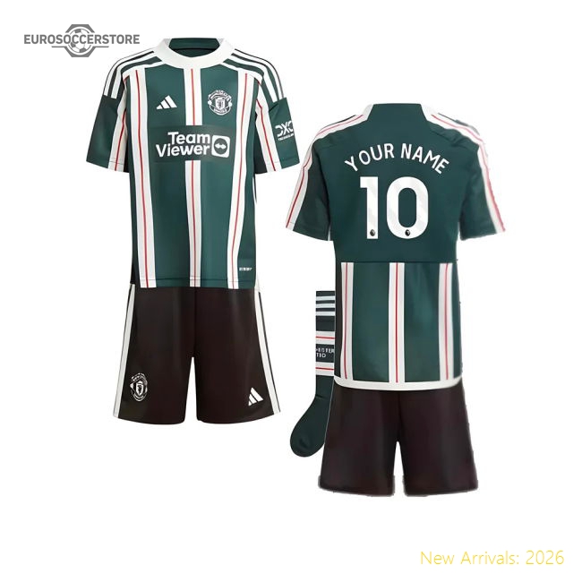 2023-2024 Man Utd Away Mini Kit (Your Name)-The Soccer Shirt Hub