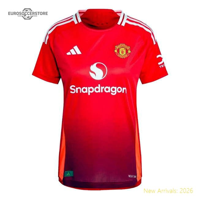2024-2025 Man Utd Authentic Home Shirt (Womens) (Your Name)-The Soccer Shirt Hub
