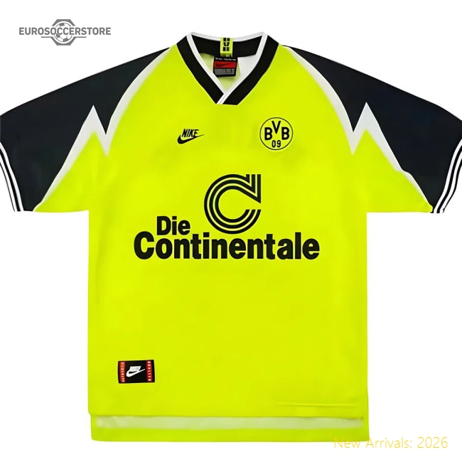 Borussia Dortmund 1995-96 Home Shirt (XS) (Excellent)-The Soccer Shirt Hub