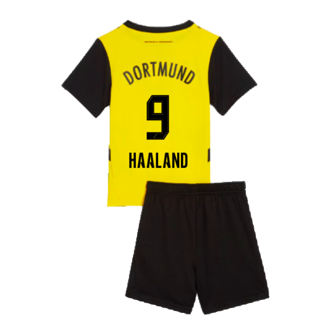 2024-2025 Borussia Dortmund Home Mini Kit (Haaland 9)-The Soccer Shirt Hub