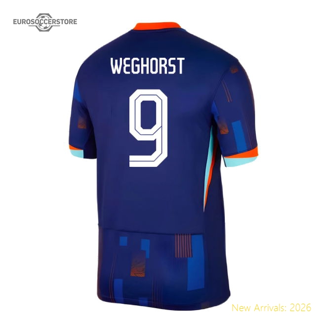 2024-2025 Netherlands Away Shirt (Weghorst 9)-The Soccer Shirt Hub