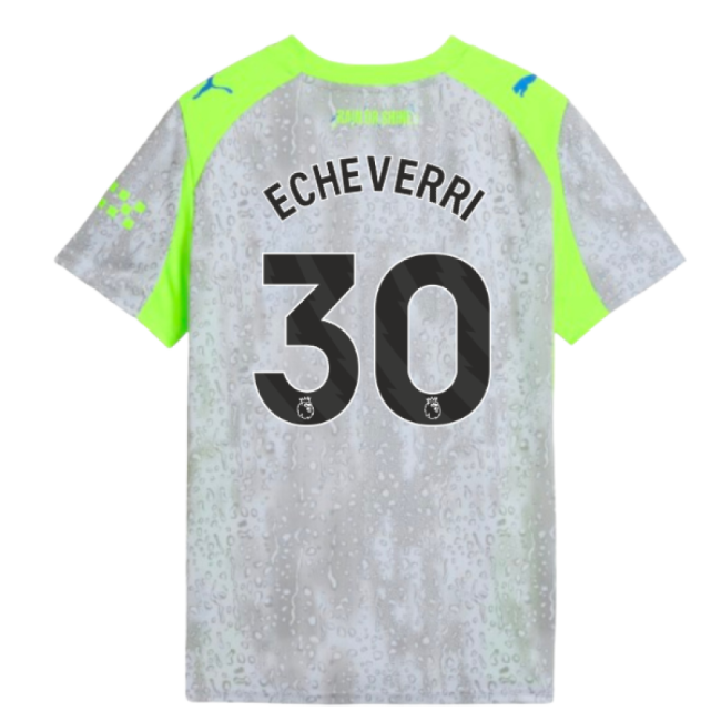 2025-2026 Man City Third Shirt (Kids) (Echeverri 30)-The Soccer Shirt Hub