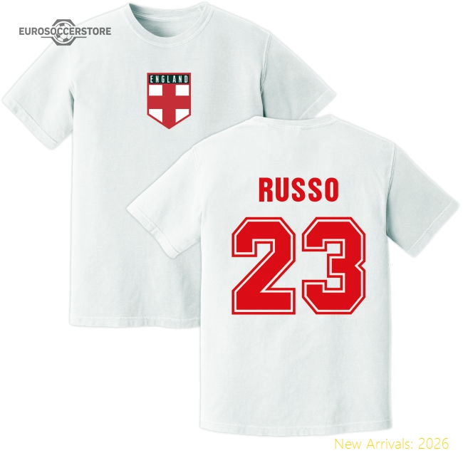Russo England Training Jersey (White)-The Soccer Shirt Hub