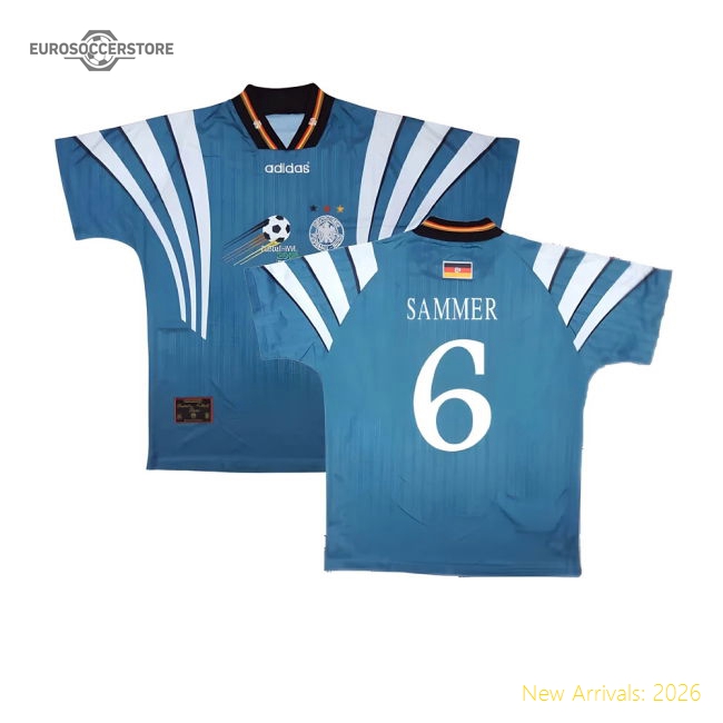 Germany 1996-98 Away Shirt ((Very Good) S) (Sammer 6)-The Soccer Shirt Hub