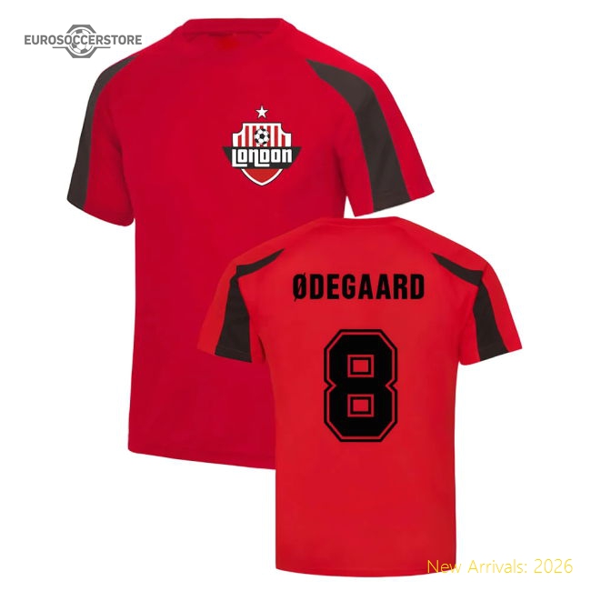 Martin Odegaard Arsenal Sports Training Jersey (Red)-The Soccer Shirt Hub