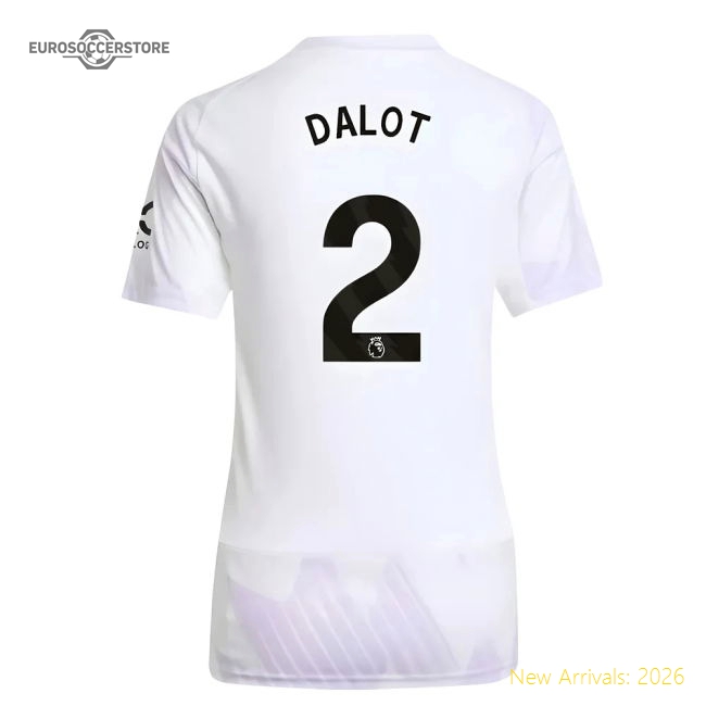 2025-2026 Man Utd Away Shirt (Womens) (Dalot 2)-The Soccer Shirt Hub