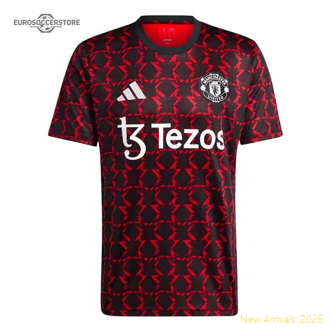2024-2025 Man Utd Pre-Match Shirt (Black)-The Soccer Shirt Hub