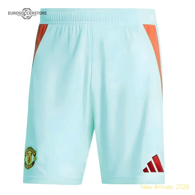 2024-2025 Man Utd Home Shorts (White)-The Soccer Shirt Hub
