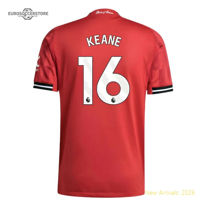 2025-2026 Man Utd Authentic Home Shirt (Keane 16)-The Soccer Shirt Hub