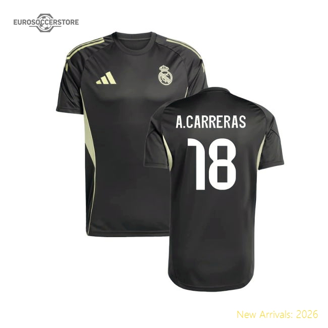 2025-2026 Real Madrid Training Jersey (Utility Grey) (A.Carreras 18)-The Soccer Shirt Hub
