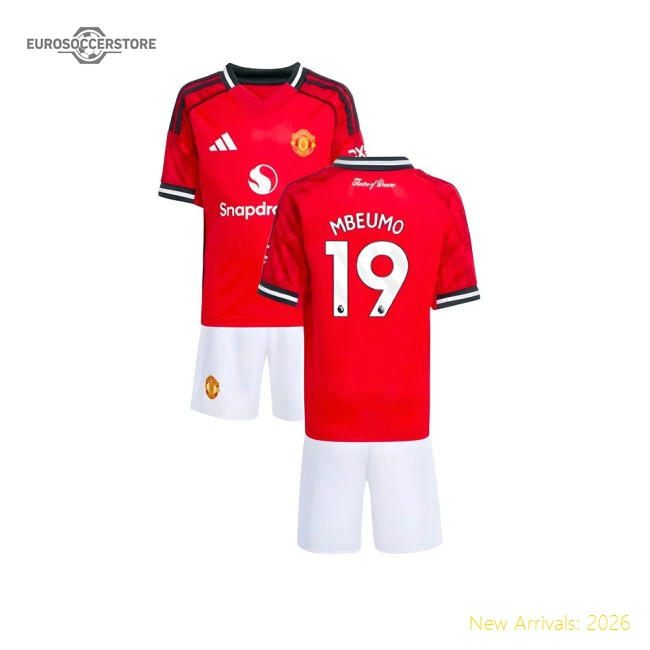 2025-2026 Man Utd Home Mini Kit (Mbeumo 19)-The Soccer Shirt Hub