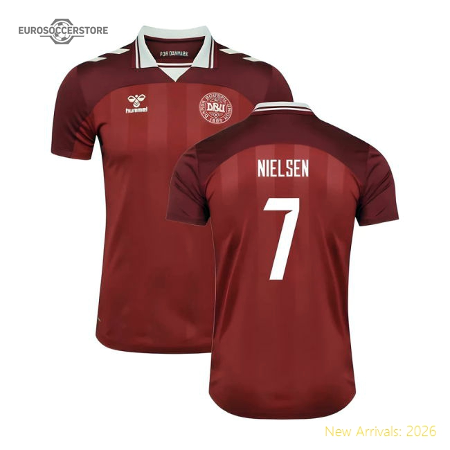2025-2026 Denmark Womens Team Home Shirt (Unisex) (Nielsen 7)-The Soccer Shirt Hub