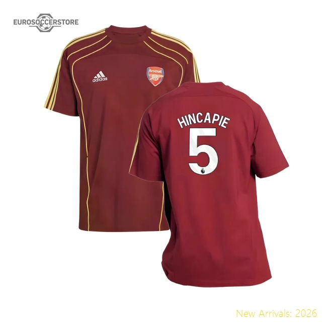 2025-2026 Arsenal UBP Tee (Noble Maroon) (Hincapie 5)-The Soccer Shirt Hub