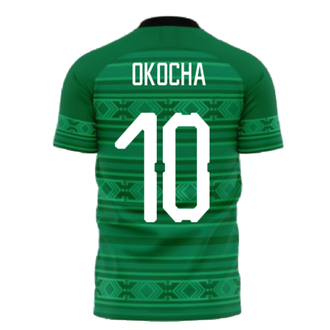 Nigeria 2020-2021 Home Concept Kit (Fans Culture) (OKOCHA 10)-The Soccer Shirt Hub