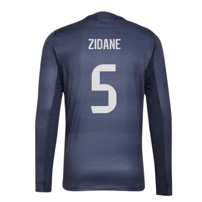 2025-2026 Real Madrid Long Sleeve Away Shirt (Zidane 5)-The Soccer Shirt Hub