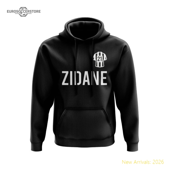 Zinedine Zidane Juventus Number Hoody (Black)-The Soccer Shirt Hub