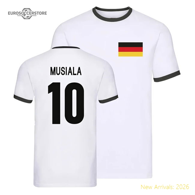 Germany Ringer T-Shirt (Jamal Musiala 10)-The Soccer Shirt Hub