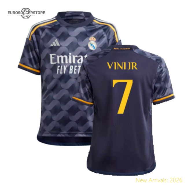 2023-2024 Real Madrid Away Shirt (Kids) (Vini Jr. 7)-The Soccer Shirt Hub