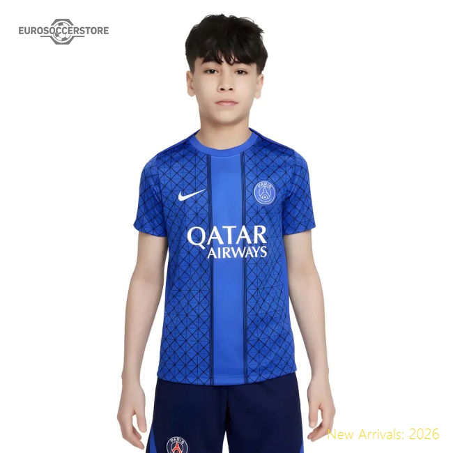 2025-2026 PSG Academy Pro Home Pre Match Shirt (Royal) - Kids-The Soccer Shirt Hub