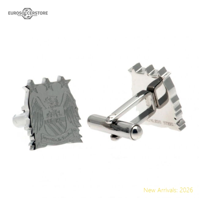 Manchester City FC Stainless Steel Formed Retro Cufflinks-The Soccer Shirt Hub