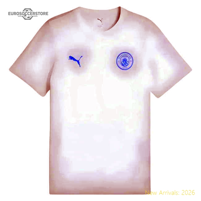 2025-2026 Manchester City FtblEss Tee (White)-The Soccer Shirt Hub
