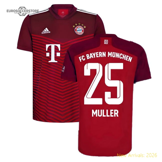 2021-2022 Bayern Munich Home Shirt (MULLER 25)-The Soccer Shirt Hub