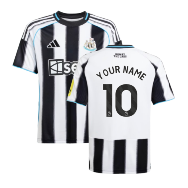 2025-2026 Newcastle Home Shirt (Kids) (Your Name)-The Soccer Shirt Hub