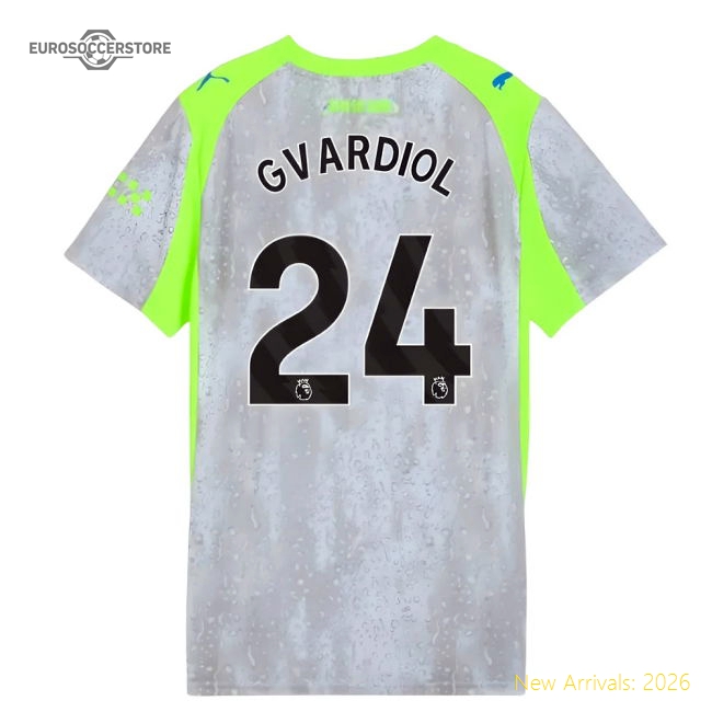 2025-2026 Man City Third Shirt (Womens) (Gvardiol 24)-The Soccer Shirt Hub