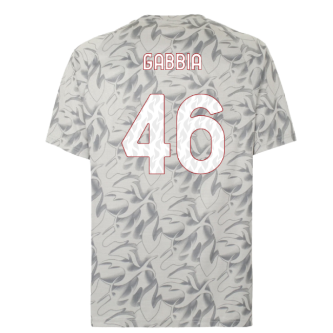 2025-2026 AC Milan Warm Up Jersey (Smokey Gray) (Gabbia 46)-The Soccer Shirt Hub
