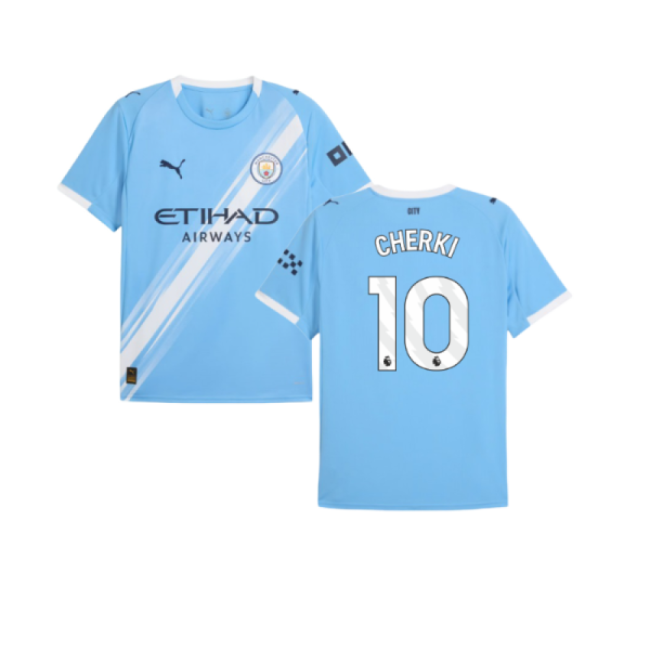 2025-2026 Man City Home Shirt (Cherki 10)-The Soccer Shirt Hub