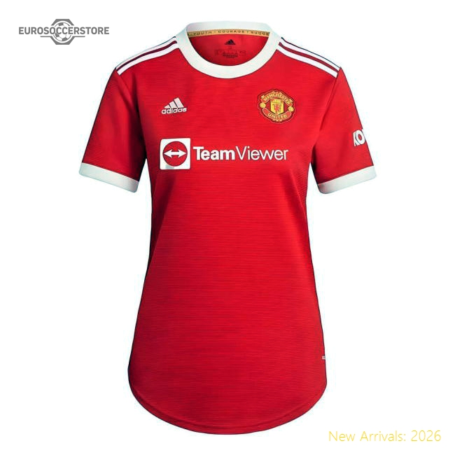 Man Utd 2021-2022 Home Shirt (Ladies)-The Soccer Shirt Hub