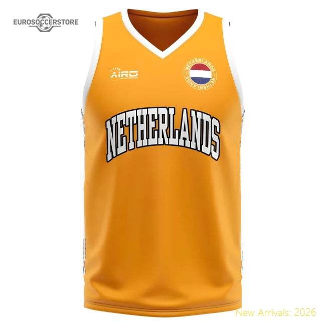 Netherlands Home Concept Basketball Shirt-The Soccer Shirt Hub