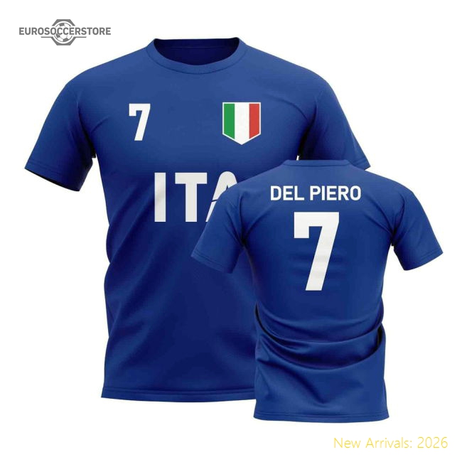 Alessandro Del Piero Country Code Hero T-Shirt (Blue)-The Soccer Shirt Hub