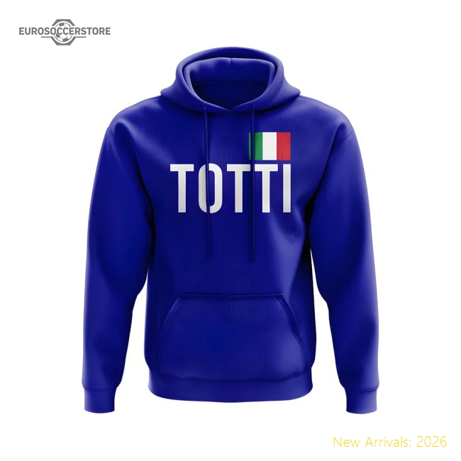 Francesco Totti Italy Name Hoody (Royal)-The Soccer Shirt Hub