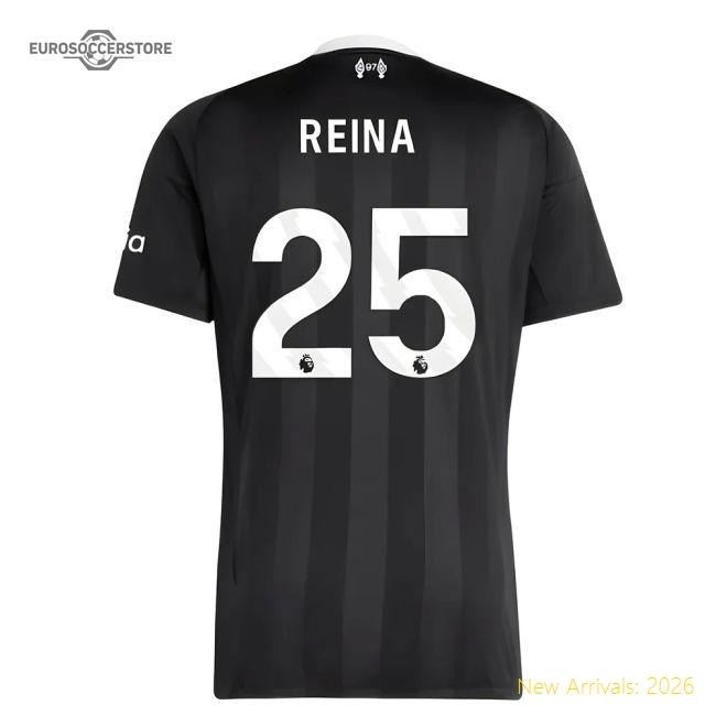 2025-2026 Liverpool Third Goalkeeper Shirt (Black) (Reina 25)-The Soccer Shirt Hub