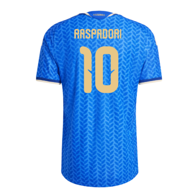 2026-2027 Italy Authentic Home Shirt (Raspadori 10)-The Soccer Shirt Hub