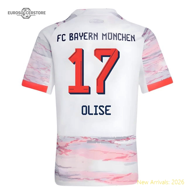 2025-2026 Bayern Munich Away Shirt (Kids) (Olise 17)-The Soccer Shirt Hub