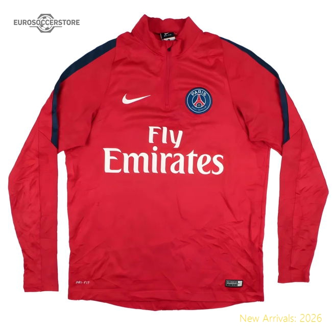 PSG 2015-16 Nike Long Sleeve Tracksuit Top (M) (Good)-The Soccer Shirt Hub